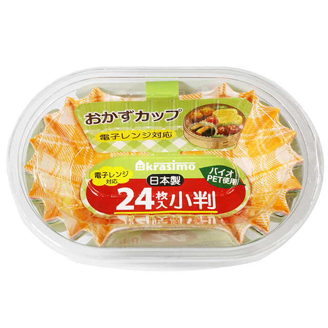 おかずカップ小判チェック24枚